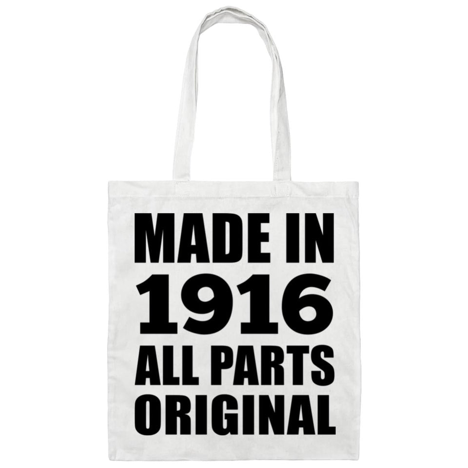 108th Birthday Made in 1916 All Parts Original - Tote Bag White