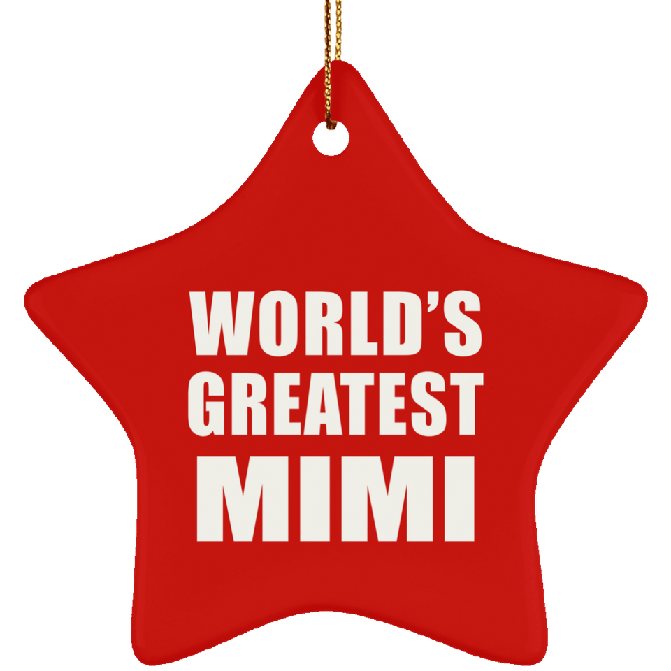World's Greatest Mimi - Star Ornament