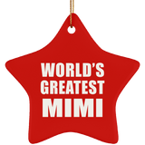 World's Greatest Mimi - Star Ornament