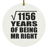 34th Anniversary Square Root of 1156 Years of Being Mr Right - Circle Ornament