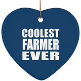 Coolest Farmer Ever - Heart Ornament