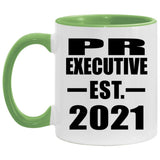 Pr Executive Established EST. 2021 - 11oz Accent Mug Green
