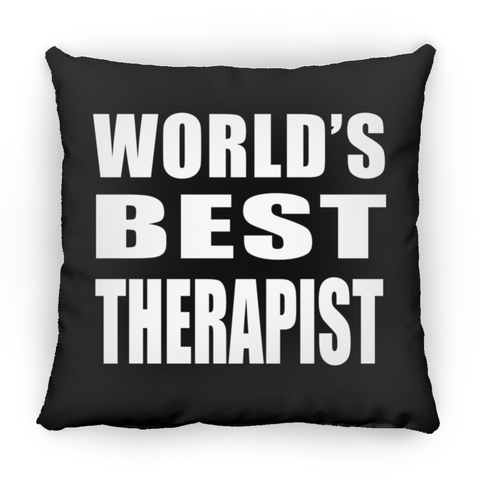 World's Best Therapist - Throw Pillow Black