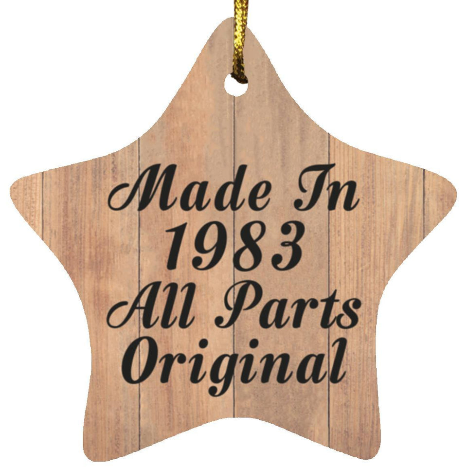 41st Birthday Made In 1983 All Parts Original - Star Ornament C