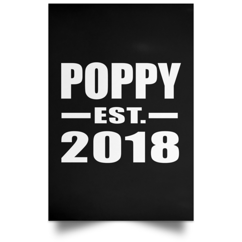 Poppy Established EST. 2018 - Poster Portrait