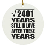 49th Anniversary Square Root of 2401 Years Still In Love - Circle Ornament