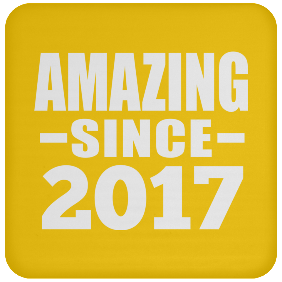 7th Birthday Amazing Since 2017 - Drink Coaster