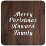 Merry Christmas Howard Family - Drink Coaster D