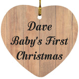 Dave Baby's First Christmas - Heart Ornament C