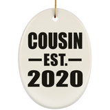 Cousin Established EST. 2020 - Oval Ornament