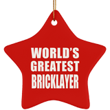 World's Greatest Bricklayer - Star Ornament