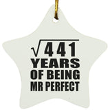 21st Anniversary Square Root of 441 Years of Mr Perfect - Star Ornament