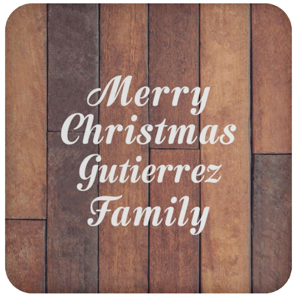 Merry Christmas Gutierrez Family - Drink Coaster E