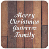 Merry Christmas Gutierrez Family - Drink Coaster E