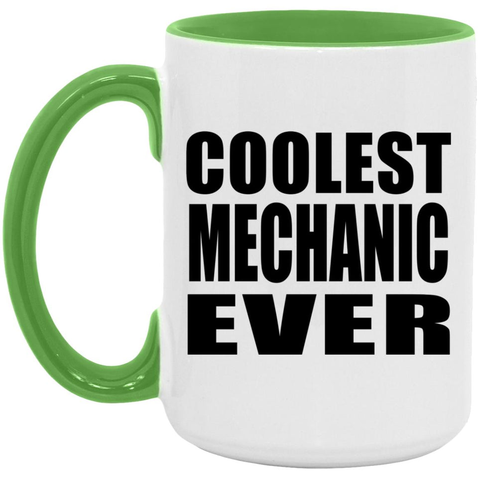 Coolest Mechanic Ever - 15oz Accent Mug Green