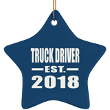 Truck Driver Established EST. 2018 - Star Ornament
