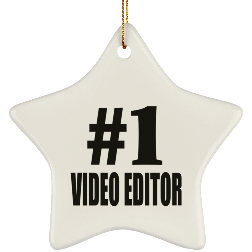 Number One #1 Video Editor - Star Ornament