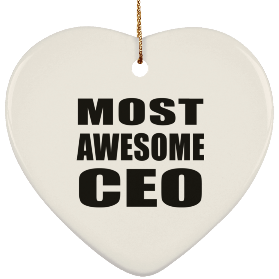Most Awesome CEO - Heart Ornament