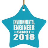 Environmental Engineer Since 2018 - Star Ornament