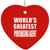 World's Greatest Purchasing Agent - Heart Ornament