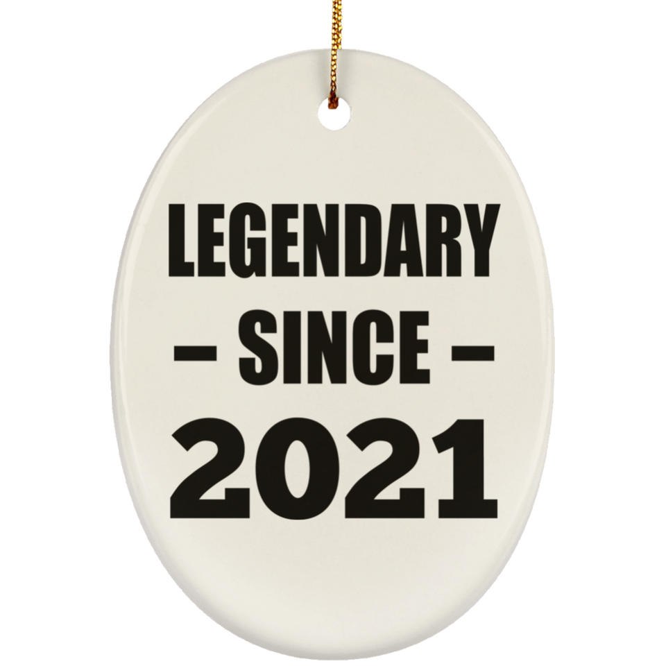 3rd Birthday Legendary Since 2021 - Oval Ornament