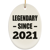 3rd Birthday Legendary Since 2021 - Oval Ornament