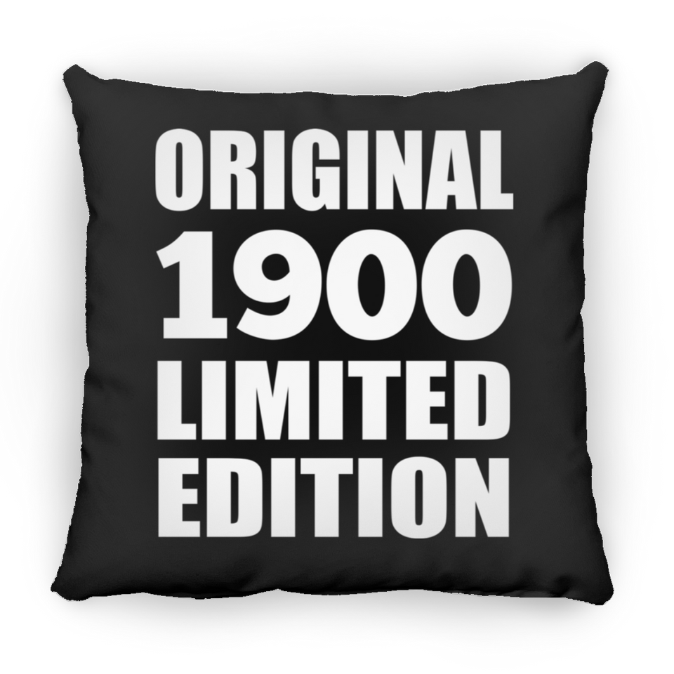 124th Birthday Original 1900 Limited Edition - Throw Pillow Black