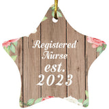 Registered Nurse Established Est. 2023 - Star Ornament B