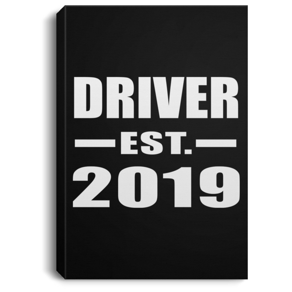 Driver Established EST. 2019 - Canvas Portrait