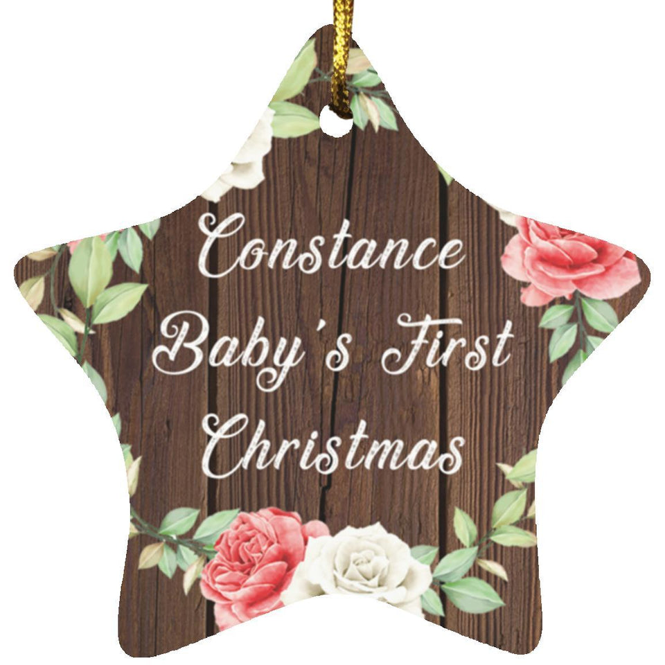 Constance Baby's First Christmas - Star Ornament A
