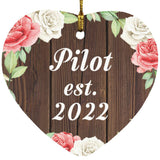 Pilot Established Est. 2022 - Heart Ornament A