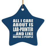 All I Care About Is Lab-Pointer - Star Ornament