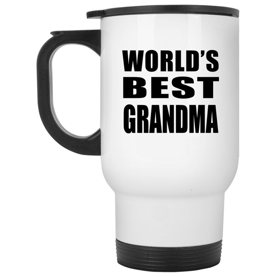 World's Best Grandma - White Travel Mug
