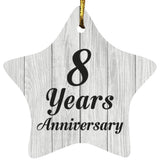 8th Anniversary 8 Years Anniversary - Star Ornament F