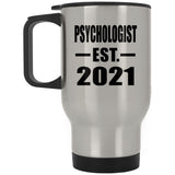 Psychologist Established EST. 2021 - Silver Travel Mug