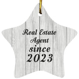 Real Estate Agent Since 2023 - Star Ornament F