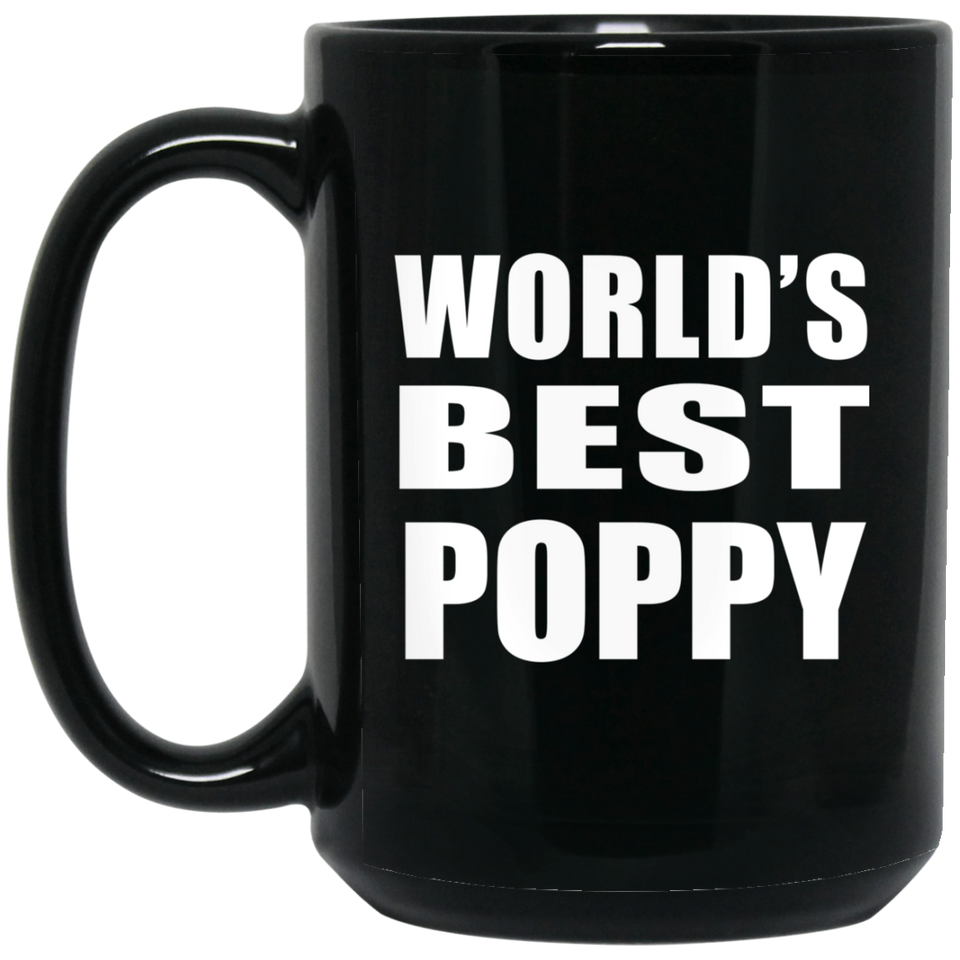 World's Best Poppy - 15 Oz Coffee Mug Black