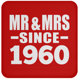 64th Anniversary Mr & Mrs Since 1960 - Drink Coaster