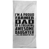 Proud Farmer Dad Of Awesome Daughter - Hand Towel