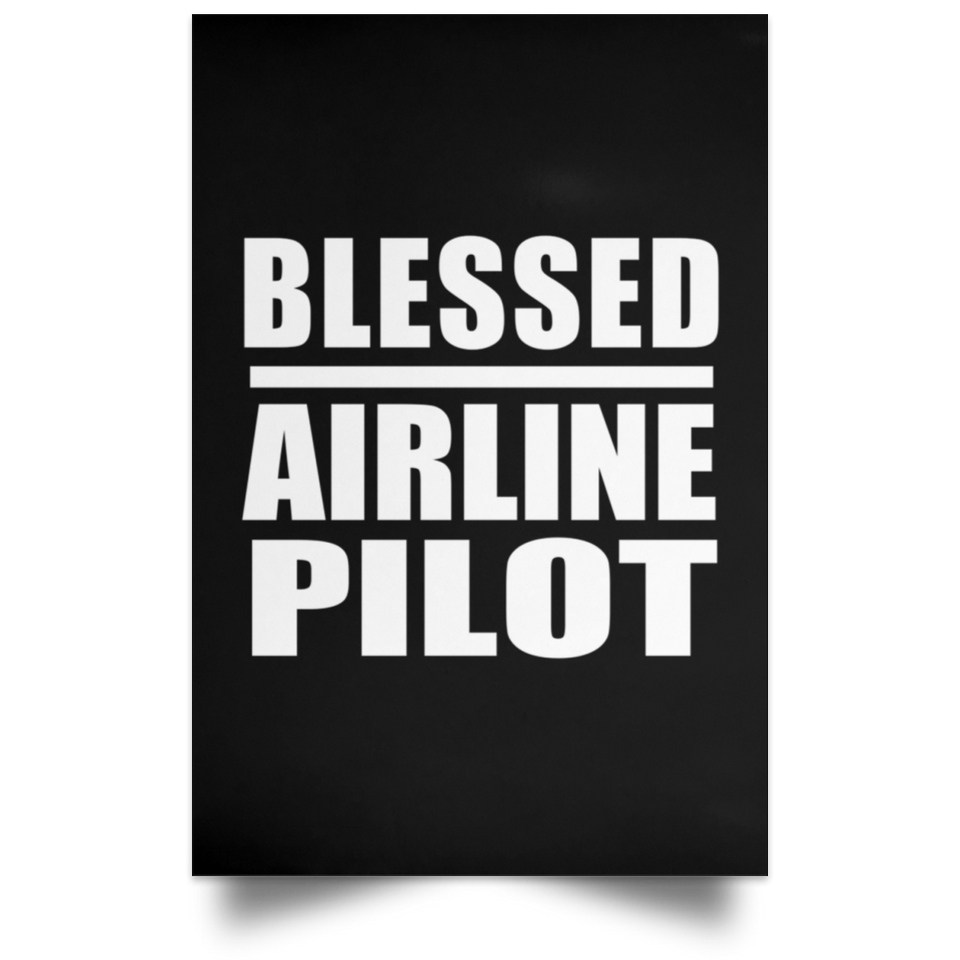 Blessed Airline Pilot - Poster Portrait
