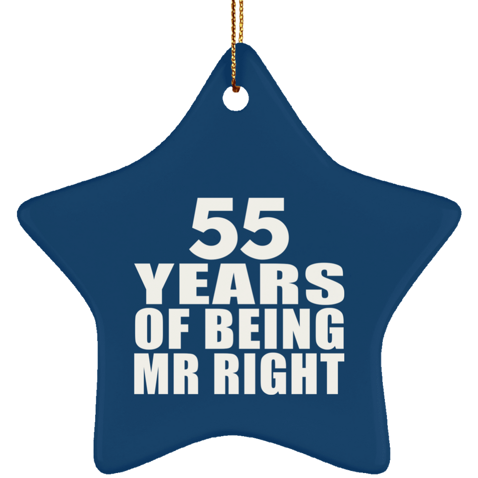 55th Anniversary 55 Years Of Being Mr Right - Star Ornament