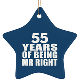 55th Anniversary 55 Years Of Being Mr Right - Star Ornament