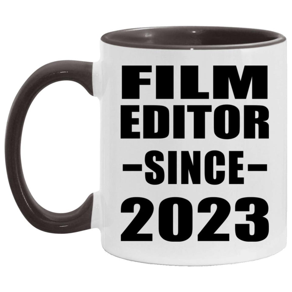 Film Editor Since 2023 - 11oz Accent Mug Black