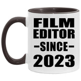 Film Editor Since 2023 - 11oz Accent Mug Black