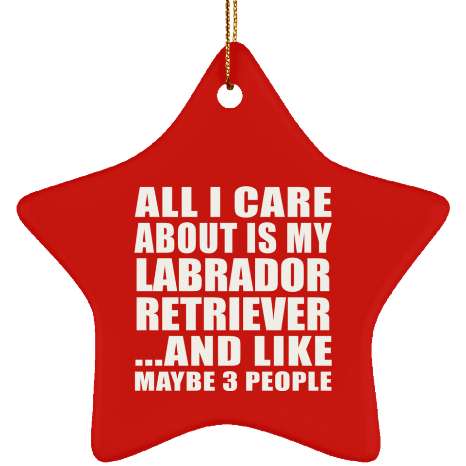 All I Care About Is My Labrador Retriever - Star Ornament