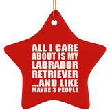 All I Care About Is My Labrador Retriever - Star Ornament