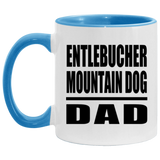 Entlebucher Mountain Dog Dad - 11oz Accent Mug Blue