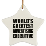 World's Greatest Advertising Executive - Star Ornament