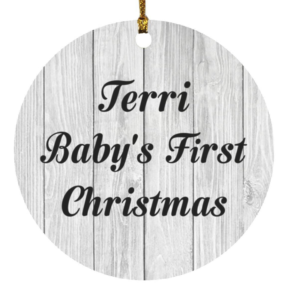 Terri Baby's First Christmas - Circle Ornament F
