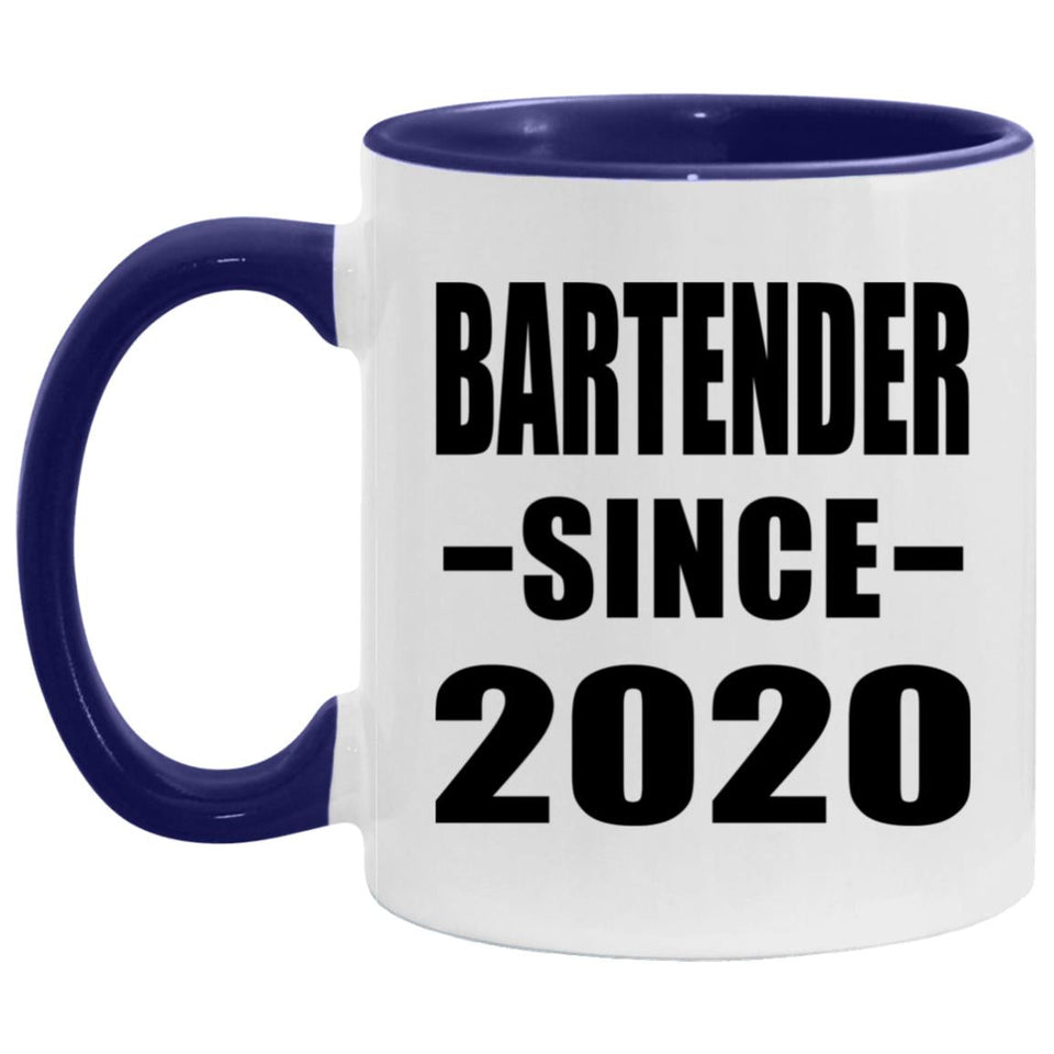 Bartender Since 2020 - 11oz Accent Mug Purple
